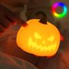Rechargeable Halloween Pumpkin Silicone Night Light - Decorative Bedside Atmosphere Lamp