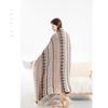 Boho Throw Blanket Ethnic Wave Tassel Knitted Sofa Cover Blanket Window Air Conditioning Blanket Cozy Office Home Napping Blanket