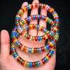 Colorful Agate Straight Cut Spacer Beads Bracelet – DIY Wenwan Accessories, Single Strand Matching Loose Beads