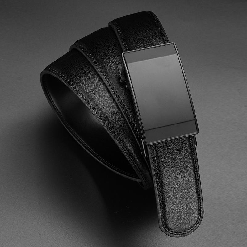 Men's Belt Automatic Buckle Leather Pants Belt Business Casual Simple Young and Middle aged Belt