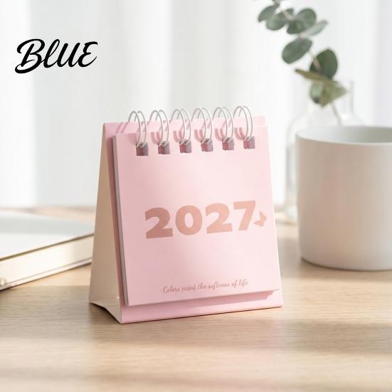 Durable Daily Schedule Dec. Standing 2027 Jan. Desk Calendar Organizer Mini 2027 to Flip Small