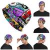 Urban Pattern Hip Hop Graffiti Street Art Unisex Adult Beanies Caps Knitted Bonnet Hat Warm Hip Hop Autumn Winter Skullies Hats