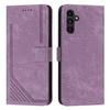 For Samsung Galaxy S25 FE Stand Case Imprinted Lines Leather Phone Cover