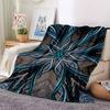 1pc Abstract Artwork Blanket, Lightweight Flannel Throw For Sofa, Bed, Travel, Camping, Livingroom, Office, Couch, Chair, And Bed,