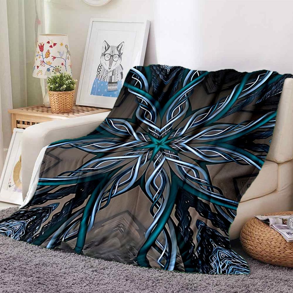 1pc Abstract Artwork Blanket, Lightweight Flannel Throw For Sofa, Bed, Travel, Camping, Livingroom, Office, Couch, Chair, And Bed,