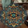 10 Inch Hanging Wind Spinner with Eye Design Vibrant Metal Garden Decor for Outdoor 360 Degree Hook for All Seasons