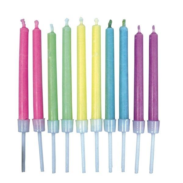Buy Multicolored Candles with Colored Flames ( 10 pieces) at affordable prices — free shipping