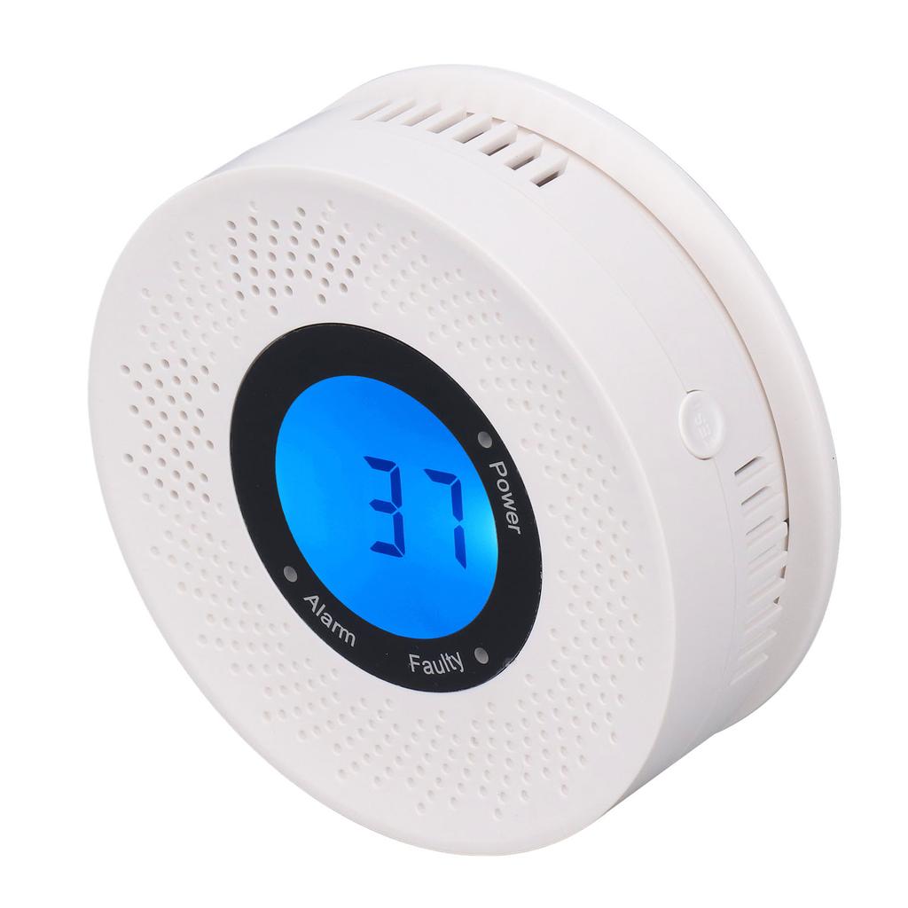 CO Detector Light Sound Alarm Digital Display Sensitive Quick Response Carbon Monoxide Monitor for Kitchen Bank