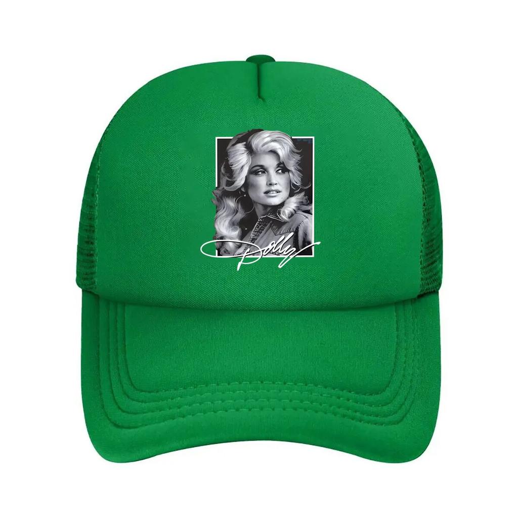 Dolly Parton Black White Fashion Mesh Baseball Cap Breathable Casual Hats Outdoor For Unisexs And Womens
