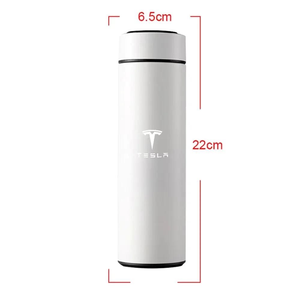 Car Sticker 2025 Hot 500ML Stainless Steel Intelligent Temperature Display LED Thermos Cup For Tesla Model 3 Y S X Cybertruck C