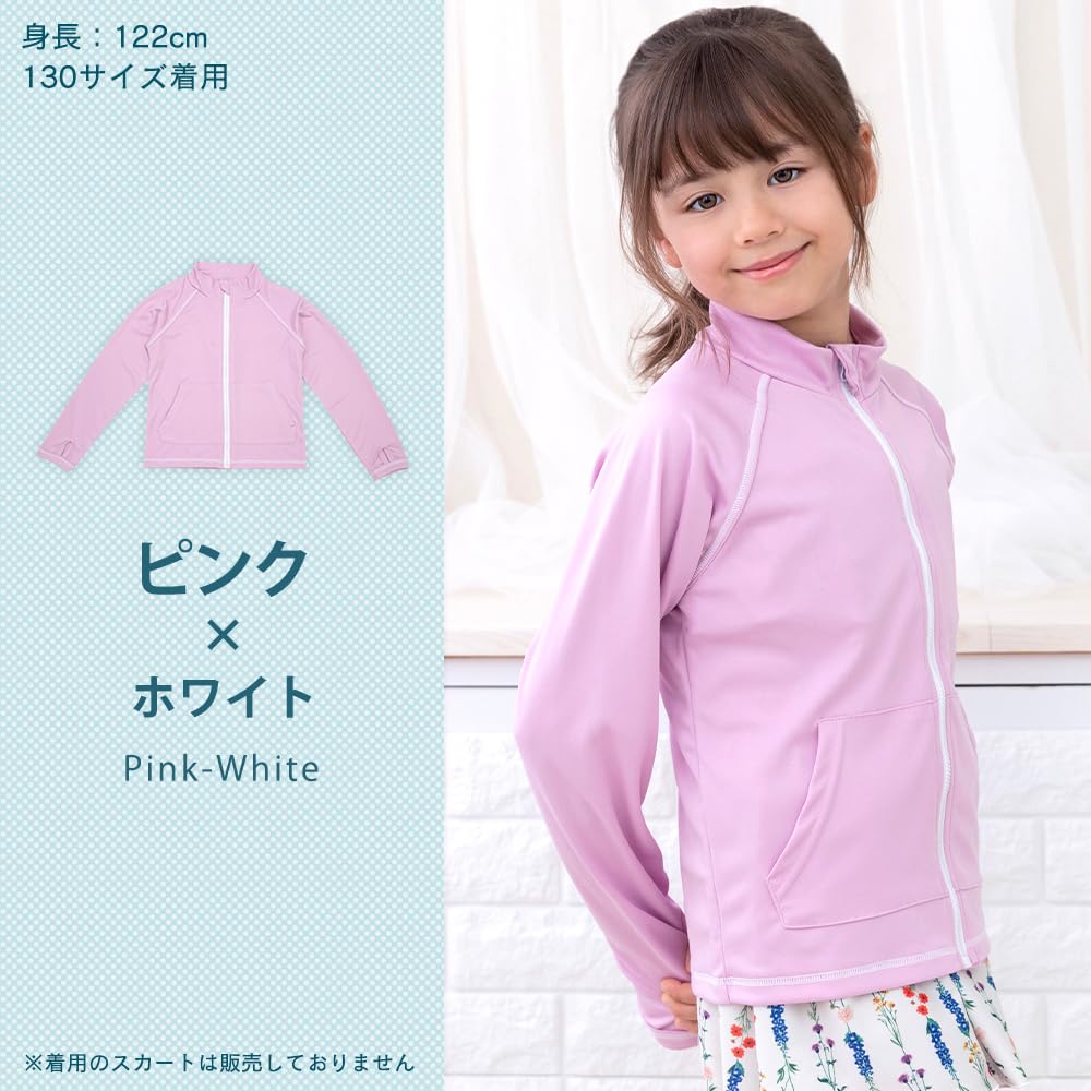 Detský rash guard Brightlara, Školské plavky, Dlhý rukáv, Unisex, Amfíbny, pre chlapcov a dievčatá (kr2413-PKW-140)