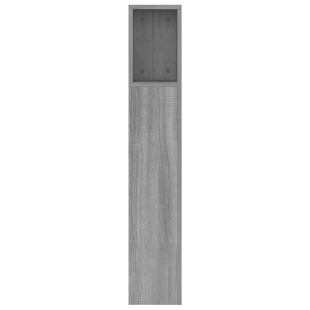 Vidaxl Testata del Letto con Mensole, Rovere Sonoma Grigio, 160X18,5X104,5 Cm
