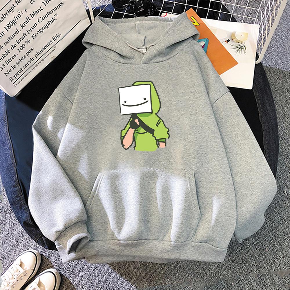 Loose Casual Women Dream Merch Print Hoodie Men Dream Smp Streetwear Long Sleeves Tops Pullover Crewneck Sweatshirt