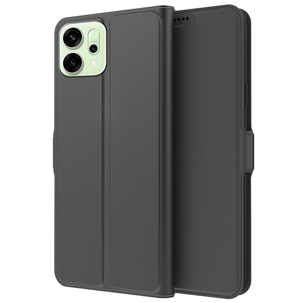 

For Oppo Reno14 Pro 5G (Global) Case Shockproof TPU Inner Shell Leather Phone Cover Card Slot Black