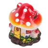 Miniature Mushroom House Resin Yard Decoration Mushroom Fairy House Statue for Outdoor