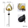 Solar Powered Garden Light Featuring Romantic Love Shape and Hollow Ironwork for Outdoor Decorative Illumination