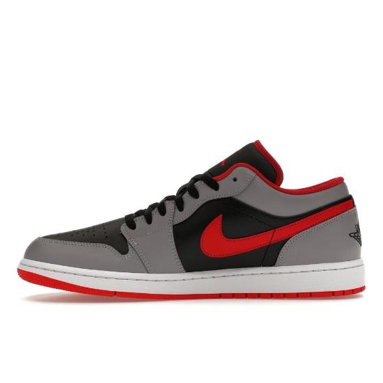

Air Jordan 1 Low Cement Fire Red 553558-060 Мужские размеры EU 47.5 серый/красный