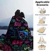 1Pc Neon Graffiti Party Blanket Soft Throw Blanket For Home Bedroom Bed Sofa Travel Office Solid Christmas Blanket