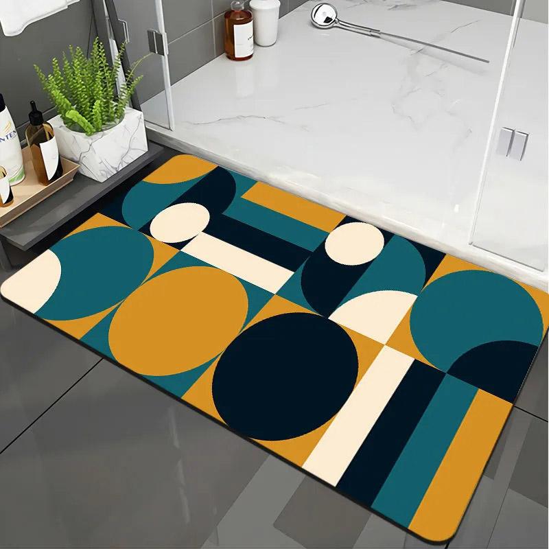 Diatom Mud Absorbent Quick-drying Bathroom Mat Indoor Welcome Mat Kitchen Area Rug Anti-slip Floor Mat Soft Pad Wear-resistant Dust-proof Pad