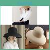 Cappello di Paglia Classico da Donna con Ampia Tesa Protezione Solare per Spiaggia e Viaggio
