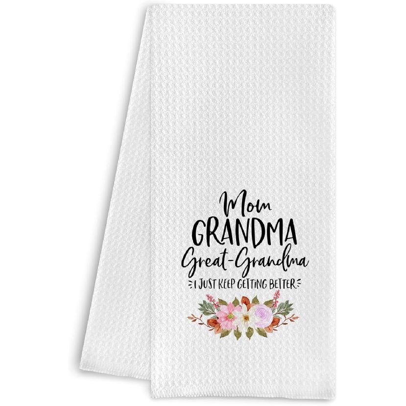 Great Grandma Kitchen Towels - Great Grandma Gifts,Great Grandma Baby Announcement, Great Grandma Mothers Day Dish Towel 16 X 24 Inches (Chenille)