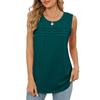 Women's Spring and Summer New Color Round Neck Loose Sleeveless T-shirt Vest Top