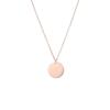 eManco Glossy Round Pendant Necklace - Stainless Steel with Lettering