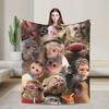Funny Monkey Cartoon Throw Blanket for Couch  Soft Fuzzy Plush Blanket 50x60 Inch Multi-size Bedspreads for All Seasons