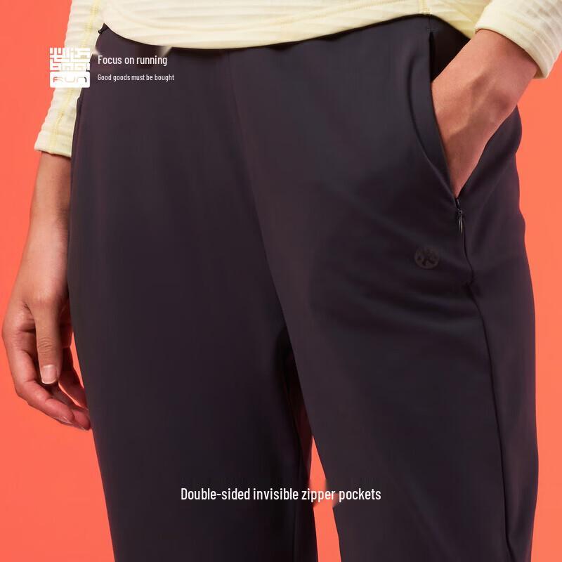 Bmai Women's Fleece-Lined Windproof Quick-Dry Running Pants