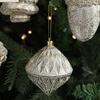 Light Gold Christmas Balls Pendants Pinecone Shatterproof Xmas Tree Hanging Pendants Plastic Merry Christmas Decor Hotel Mall