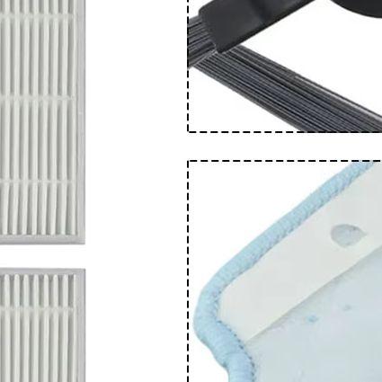 For EICOBOT BR150 For Conga 999 For X-Treme Robot Vacuum Parts Mop Cloth Side Brush Filter Replacement Accessories Kit