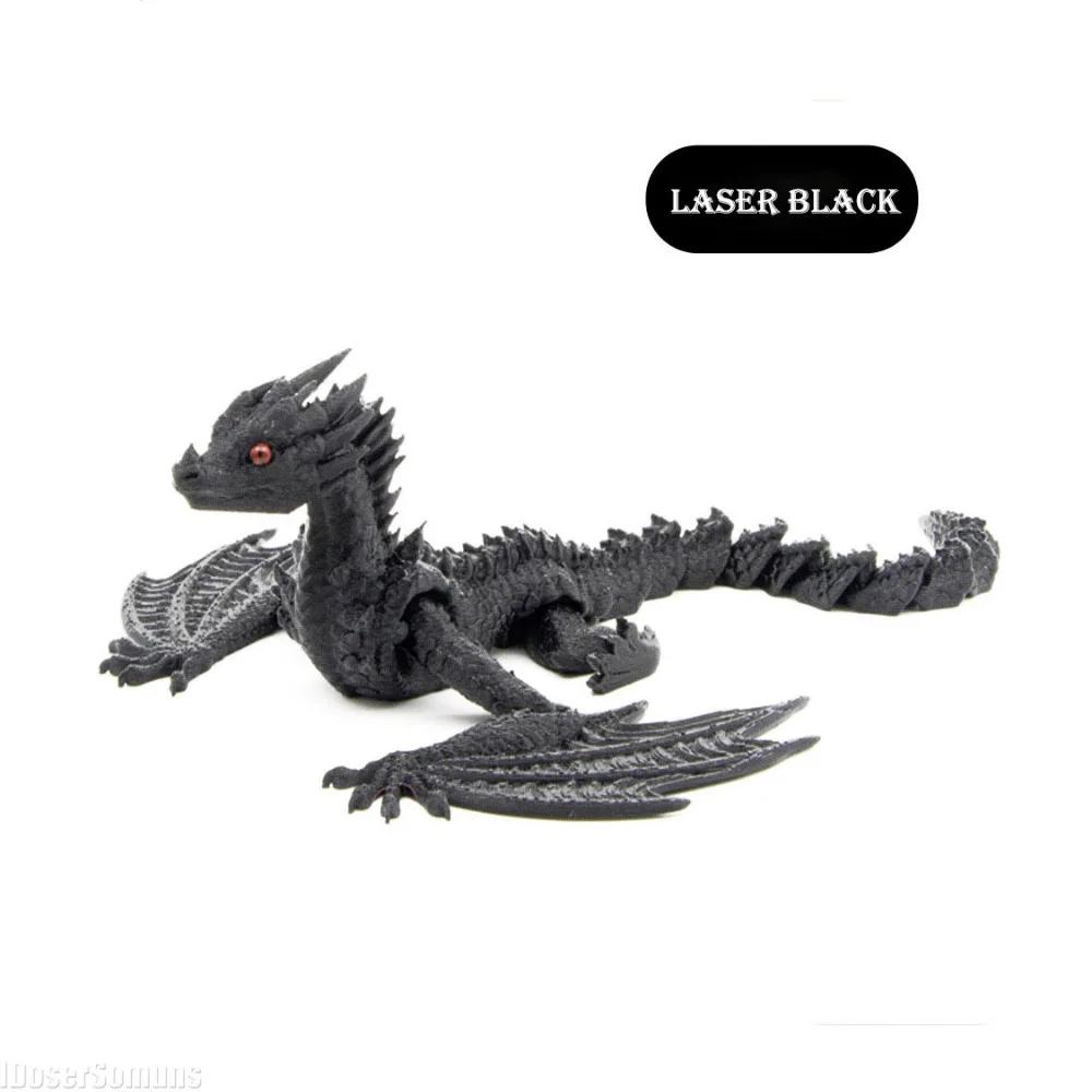 Creative Toys 3D Printed Dragon Full Body Joints Home Furnishing and Decoration Ornaments and Dazzling Colors Birthday Gifts