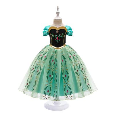 2023 Summer Frozen Princess Anna Dress for Girls - Birthday & Holiday Performance Outfit