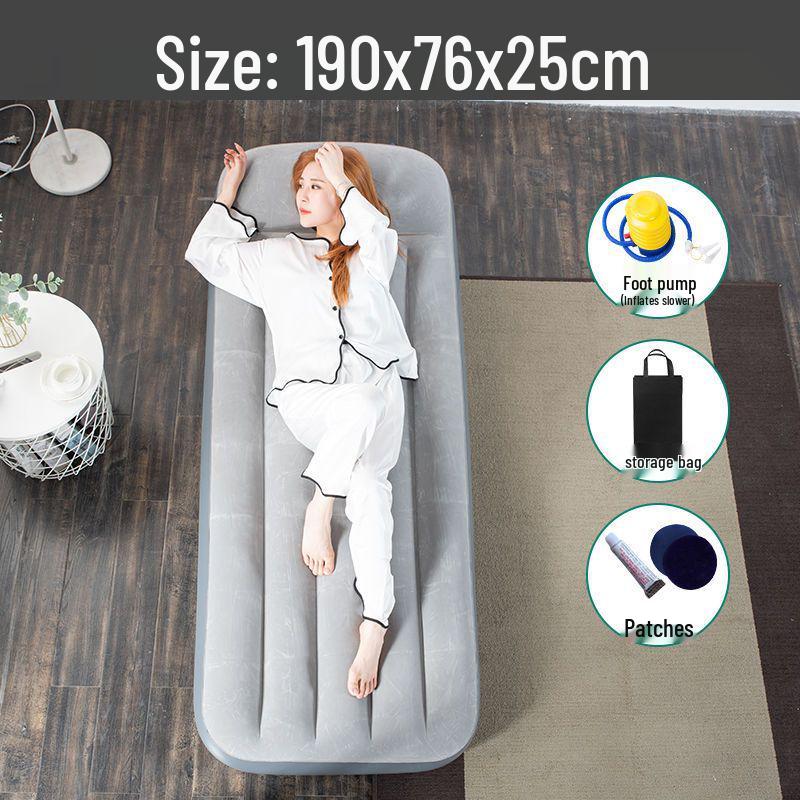 

Портативный надувной матрас - Односпальный/Двуспальный Утолщенная складная кровать для дома и улицы 185*72*22 (Single Bed)