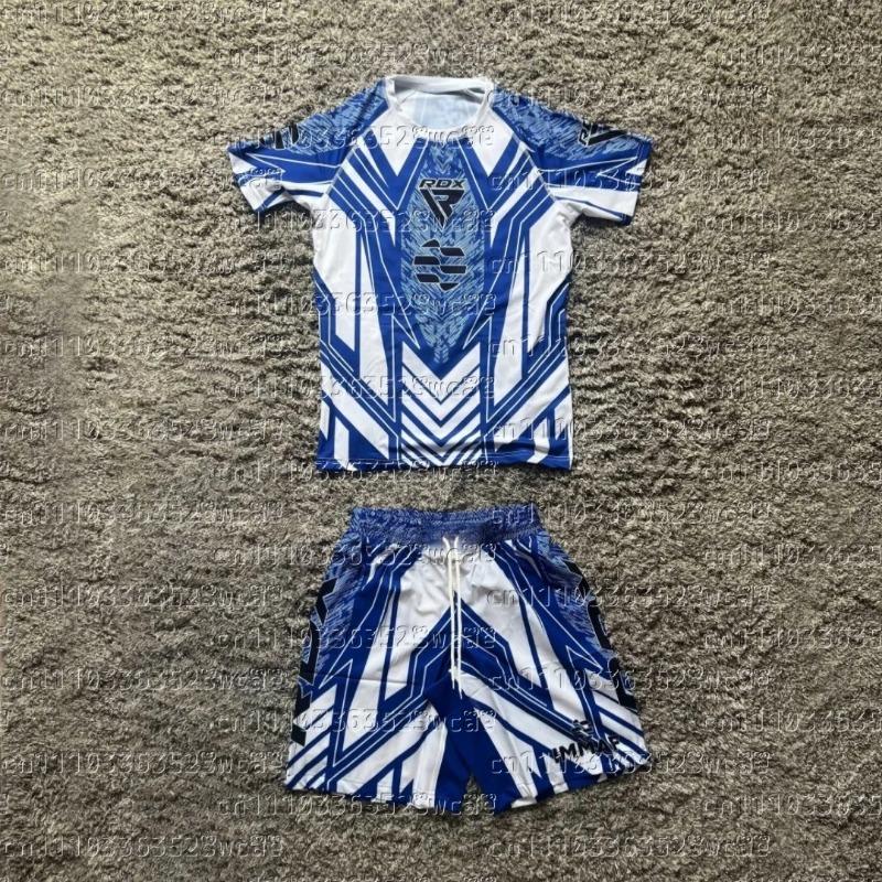 RDX Koszulka i Spodenki Competition New Jersey Fans Oddychające Męskie Casual Krótki Rękaw Bokserski Rodzinne Dopasowanie