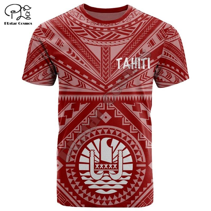 NewFashion French Polynesia Tahiti Country Flag Tribal Culture Retro 3DPrint Men/Women Summer Colorful Short Sleeves T-Shirts B5