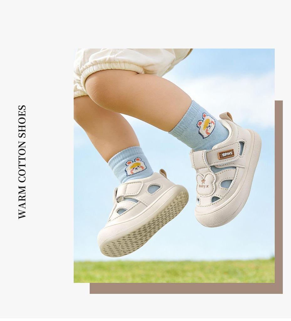 2026 Summer Baby Walking Sandals - Soft Sole, Breathable, Anti-Collision Toe for Boys & Girls