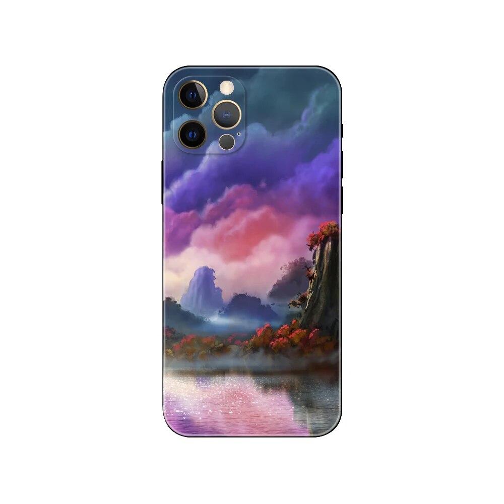 Capa de telefone com cena de montanha de neve de inverno para iPhone Samsung Galaxy Redmi Xiaomi Oppo OnePlus Note SA 7 8 9 10 11 12 13 14 20 21 22 23 53 54 Pro Ultra