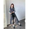French Chic Faux Two-Piece Dress – Women's Spring 2026 Elegant Slimming Long Skirt
