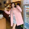 Spring And Autumn Clothing New Age-Reducing Versatile, Comfortable And Skin-Friendly Leisure To Improve Quality Pink Trench Coat Tide