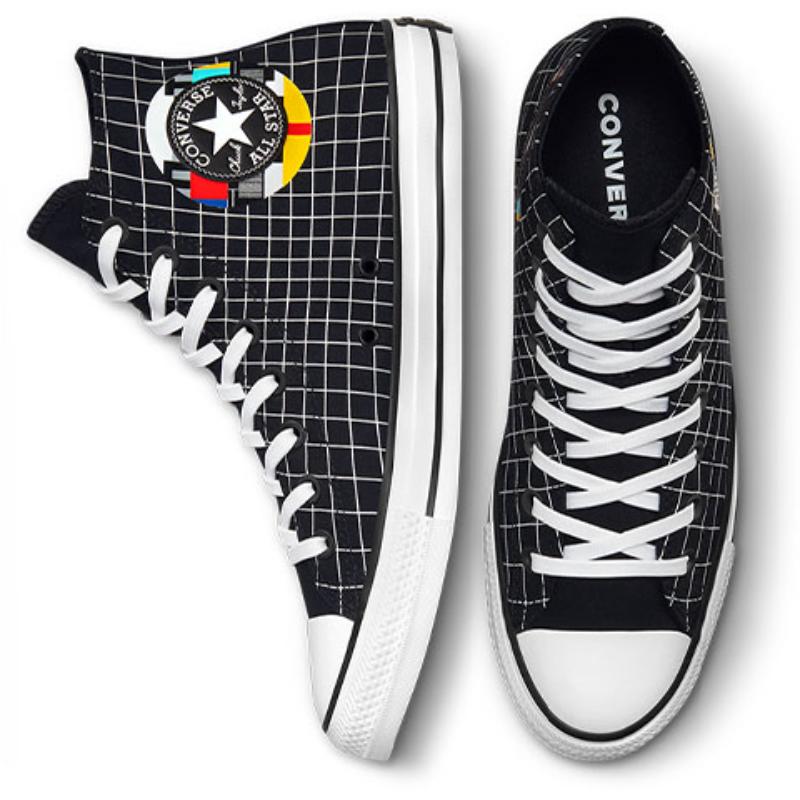 Converse Chuck Taylor All Star Comfortable and Versatile High-Top Espadrilles Unisex Black & White