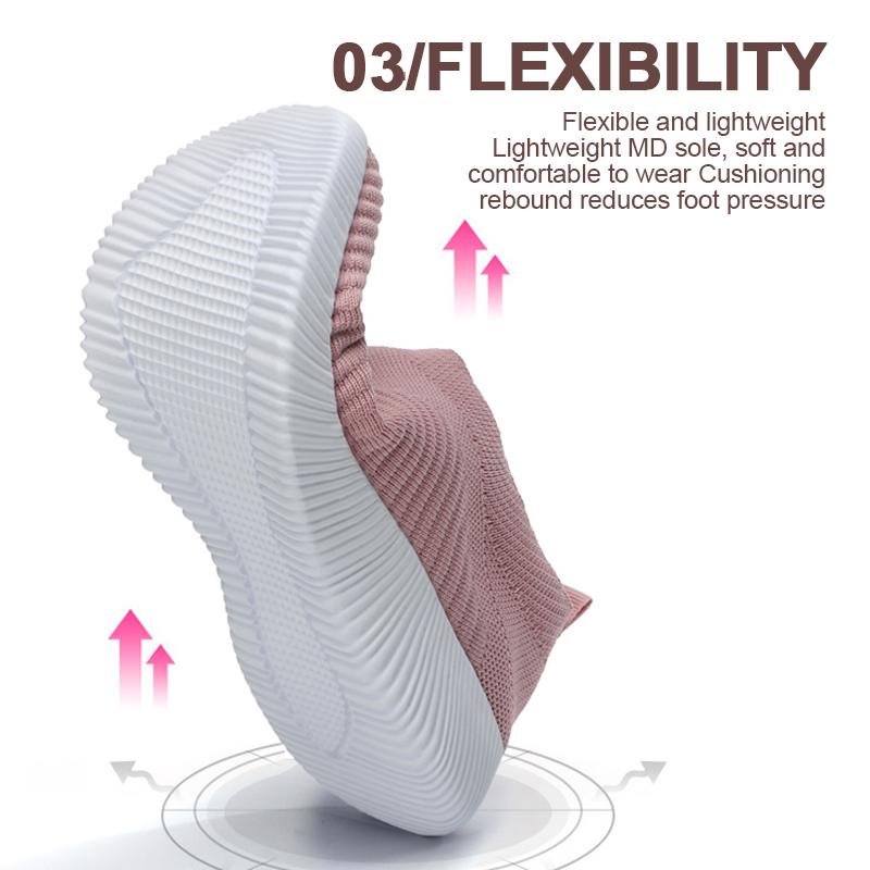 Nouvelles Chaussures Roses pour Femmes Baskets Souples Légères et Confortables Chaussures à Enfiler pour Femmes Mocassins Paresseux Chaussures de Marche pour Femmes Taille 36-42