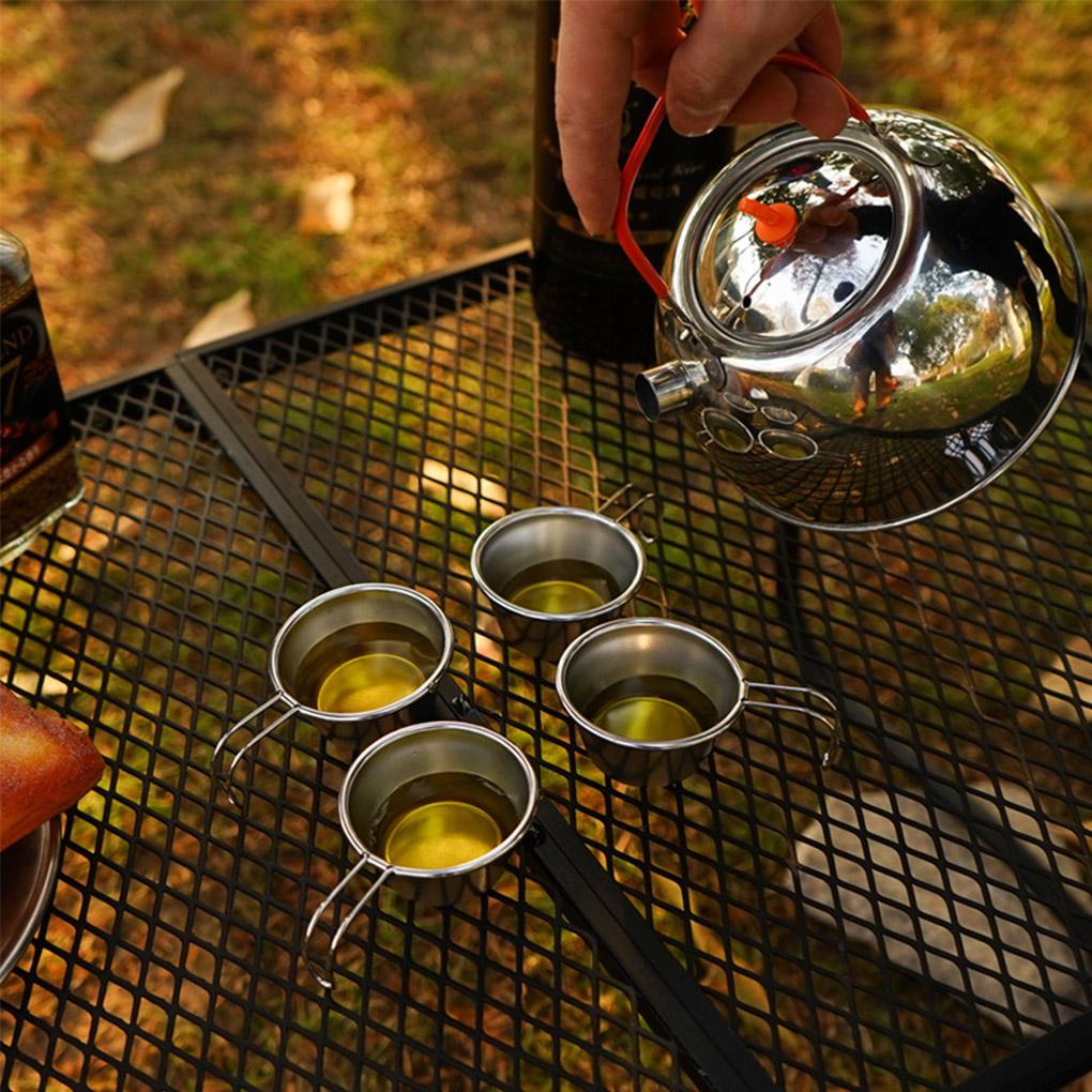 Water Cup 304 Stainless 50ml Camping Drink Mug Portable Foldable Wine Cup for Outdoor