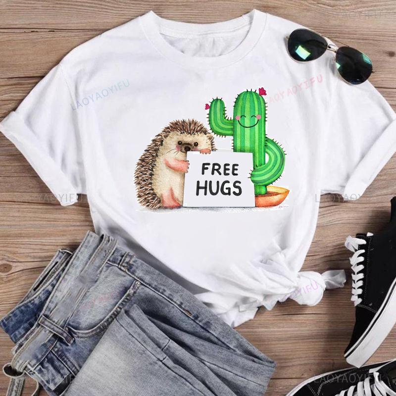 Funny Clothing Cute Fashion Summer O-neck Print Bee Shirt Female Graphic Top Short Sleeve Cartoon Casual Unique Tee T-Shirt Unisex