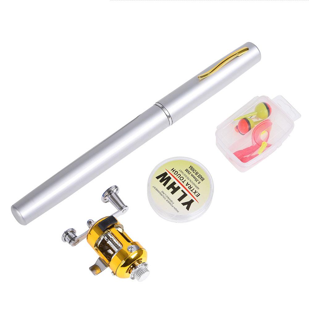 Fishing Rod Reel Combo Set Mini Telescopic Portable Pocket Pen Fishing Rod Pole Reel Lures Baits Jig Hooks Kits Type