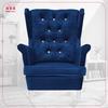 Gaja Wing Chair with Footrest Scandinavian Family Meble Velvet Velvet