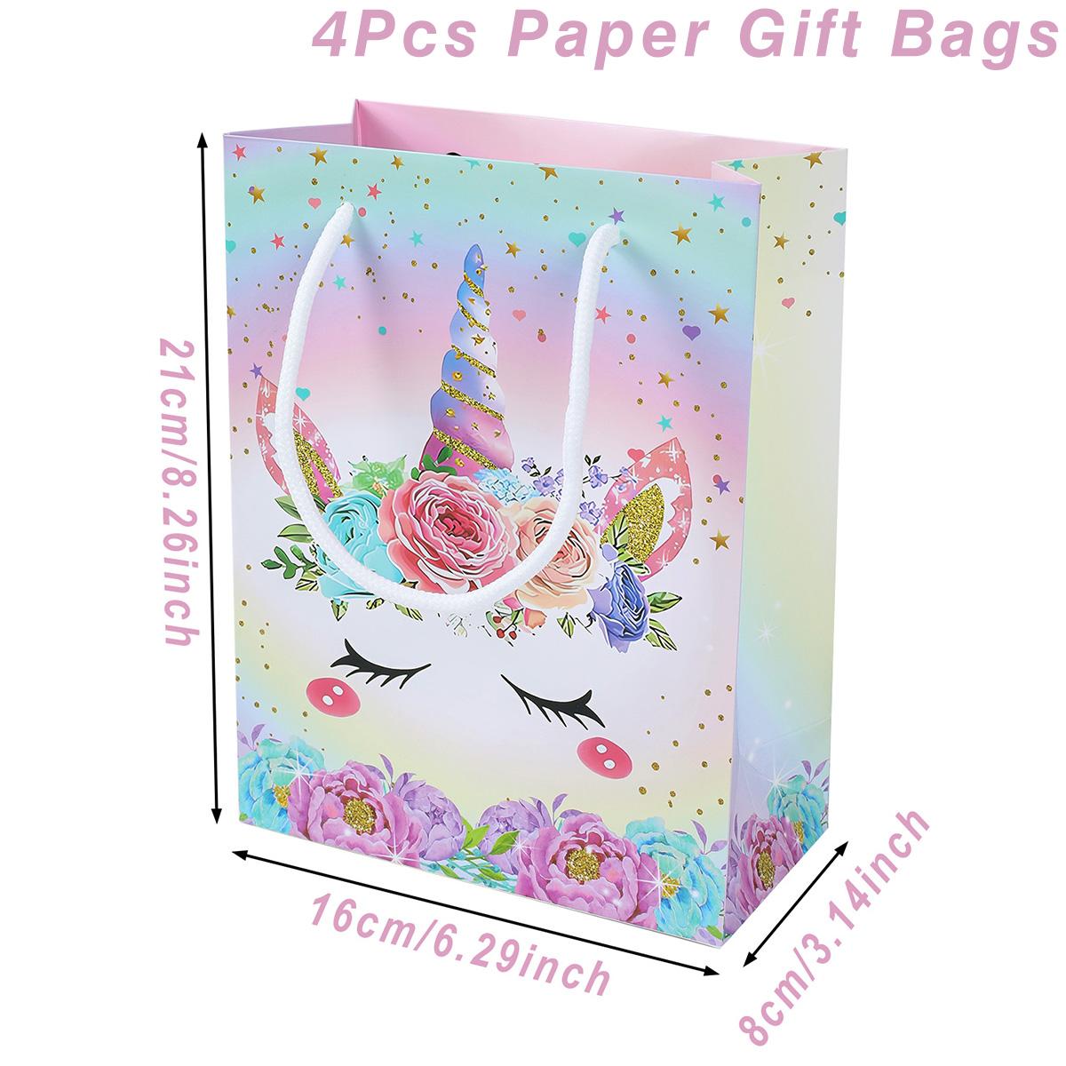 

Подарочные пакеты с единорогами Упаковка для конфет и печенья Бумажный пакет Украшения для дня рождения в стиле единорога Для детей Девочек Товары для вечеринки в честь рождения ребенка as picture