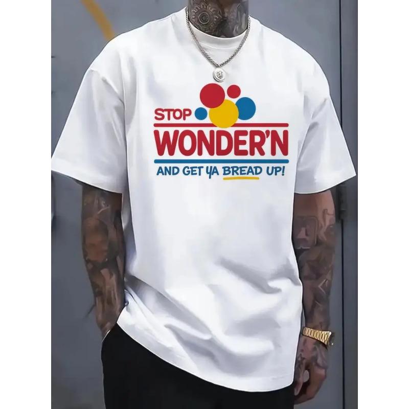 

Европейские размеры Мужская оверсайз белая футболка с надписью Stop Wonder N and Get Ya Bread Up! Принт со слоганом и долларовой купюрой - Модная футболка в уличном стиле S белый
