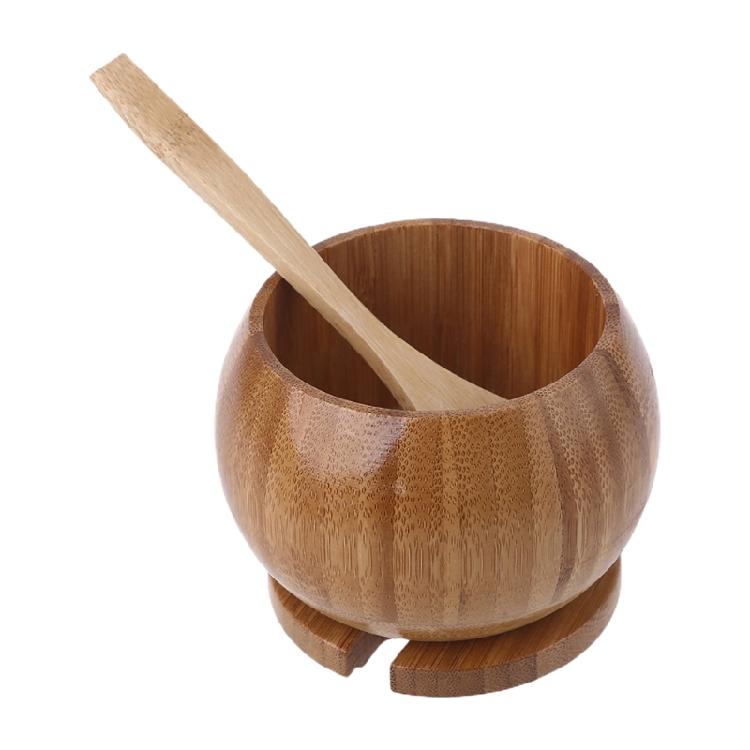 Seasoning Box with Spoon Lid Kitchen Tool Seasoning Accessories Wood Material
