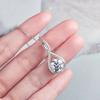 Ladies' Twisted Water Droplet Pendant Necklace, Round Synthetic Zircon Inlay, Minimalist and Elegant Jewelry, Daily Wearing Necklace